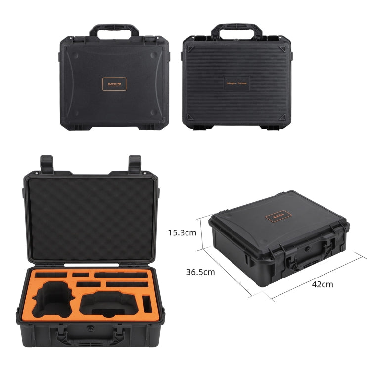 For DJI Air 3S / 3 Sunnylife Safety Carrying Case Large Capacity Waterproof Shock-proof Hard Travel Case (Black) by Sunnylife