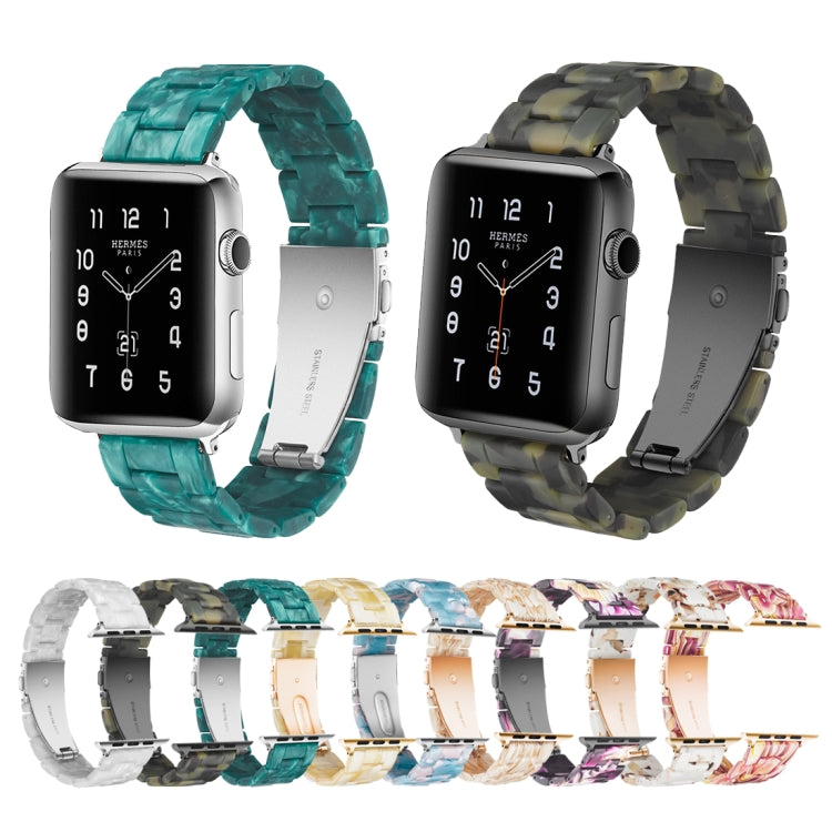 Simple Fashion Resin Watch Band for Apple Watch Series 5 & 4 44mm & Series 3 & 2 & 1 42mm(Nougat) by bashfashion