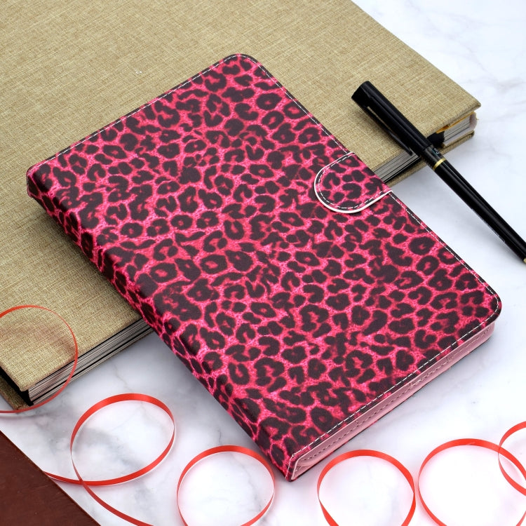 Colored Pattern Drawing Horizontal Flip PU Leather Case with Three-folding Holder for 8 inch Tablet PC(Red leopard grain) by bashfashion