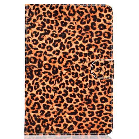 Colored Pattern Drawing Horizontal Flip PU Leather Case with Three-folding Holder for 8 inch Tablet PC(Yellow leopard grain) by bashfashion