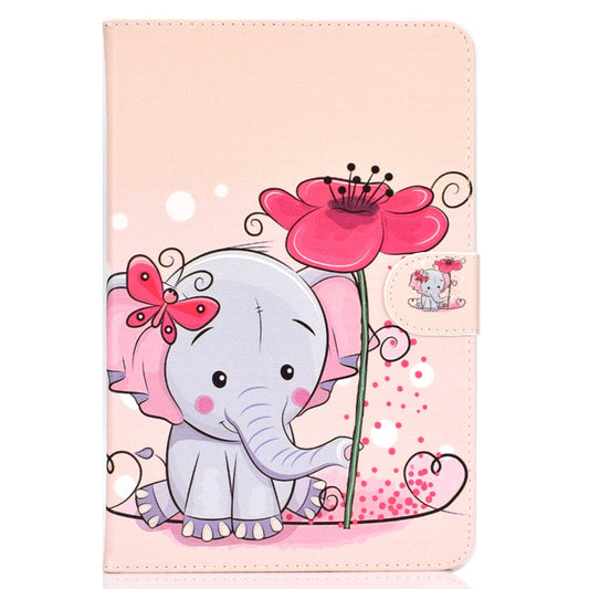 Colored Pattern Drawing Horizontal Flip PU Leather Case with Three-folding Holder for 10 inch Tablet PC(Elephant flowers) by bashfashion