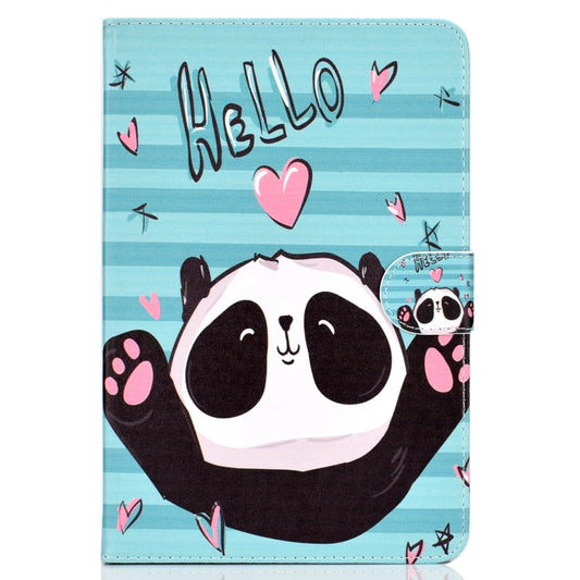 Colored Pattern Drawing Horizontal Flip PU Leather Case with Three-folding Holder for 10 inch Tablet PC(Lovely panda) by bashfashion