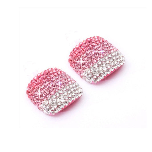 2 PCS Crystal Fake Nail Art Tips Rhinestone Full Cover Toenails Decals Stickers(NO:17) by bashfashion