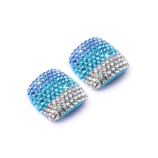 2 PCS Crystal Fake Nail Art Tips Rhinestone Full Cover Toenails Decals Stickers(NO:20) by bashfashion