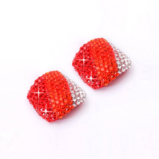 2 PCS Crystal Fake Nail Art Tips Rhinestone Full Cover Toenails Decals Stickers(NO:21) by bashfashion