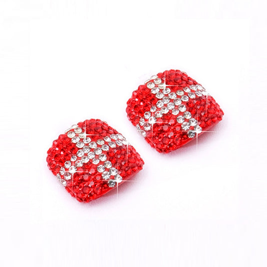 2 PCS Crystal Fake Nail Art Tips Rhinestone Full Cover Toenails Decals Stickers(NO:26) by bashfashion