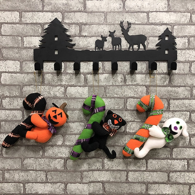 CX189008 Halloween Creative Hanging Dolls Gifts Plush Pendant Decorative Props(Black Cat) by bashfashion