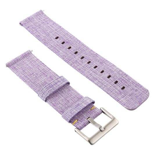 Simple Fashion Canvas Watch Band for Fitbit Versa / Versa 2(Light Purple) by bashfashion