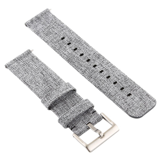 Simple Fashion Canvas Watch Band for Fitbit Versa / Versa 2(Grey) by bashfashion