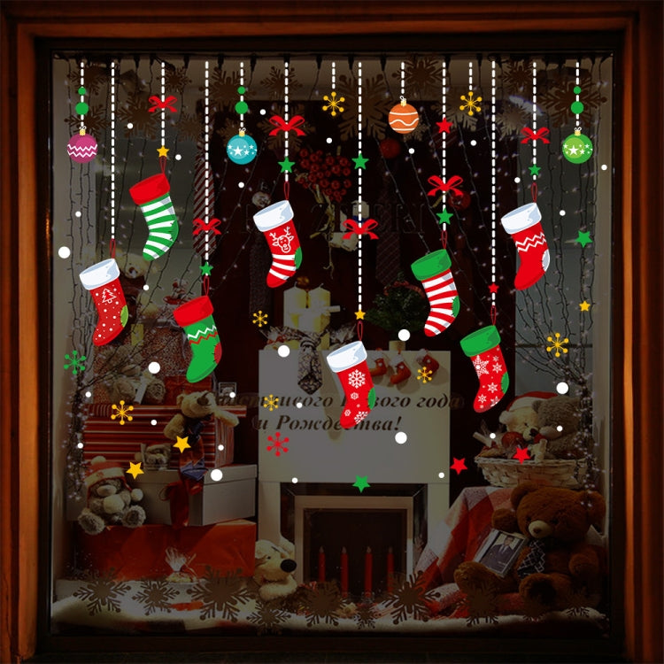 Window Glass Door Removable Christmas Festival Wall Sticker Decoration(6257) by bashfashion