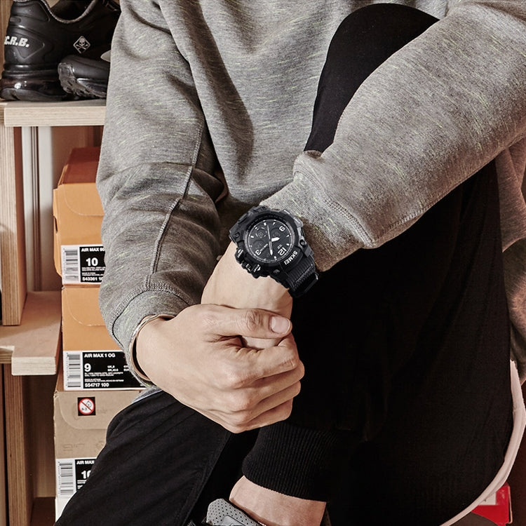 SKMEI 1155B Multifunctional Men Outdoor Sports Noctilucent Waterproof Large Dial Wrist Watch(Black) by SKMEI