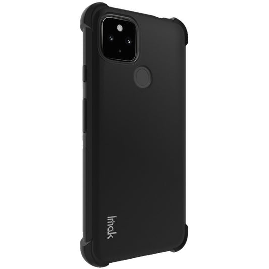 For Google Pixel 5 IMAK All-inclusive Shockproof Airbag TPU Case with Screen Protector(Metal Black) by imak