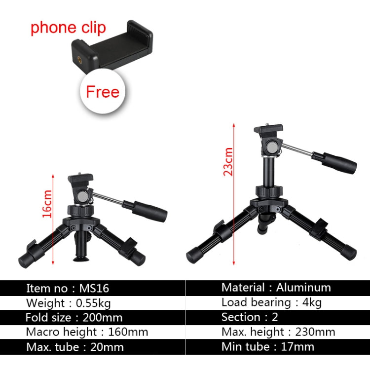 BEXIN MS16 Small Lightweight Tabletop Camera Tripod for Phone Dslr Camera by BEXIN