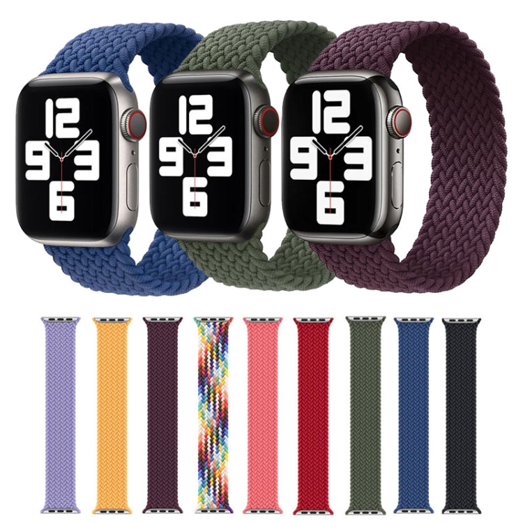 Nylon Single-turn Braided Watch Band For Apple Watch Series 7 41mm / 6 & SE & 5 & 4 40mm / 3 & 2 & 1 38mm, Length:L 155mm (Starlight Blue) by bashfashion