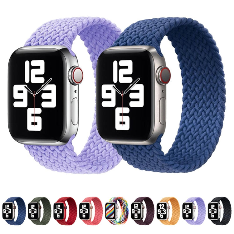Nylon Single-turn Braided Watch Band For Apple Watch Series 7 45mm / 6 & SE & 5 & 4 44mm / 3 & 2 & 1 42mm, Length:M 155mm(Red) by bashfashion