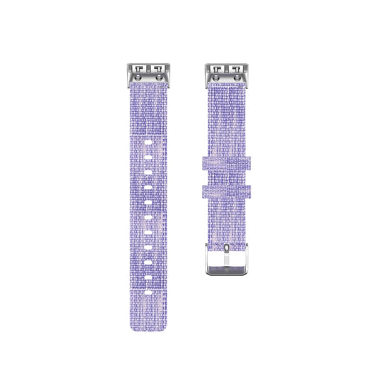 For Garmin Forerunner 35 / 30 Universal Nylon Canvas Watch Band(Purple) by bashfashion