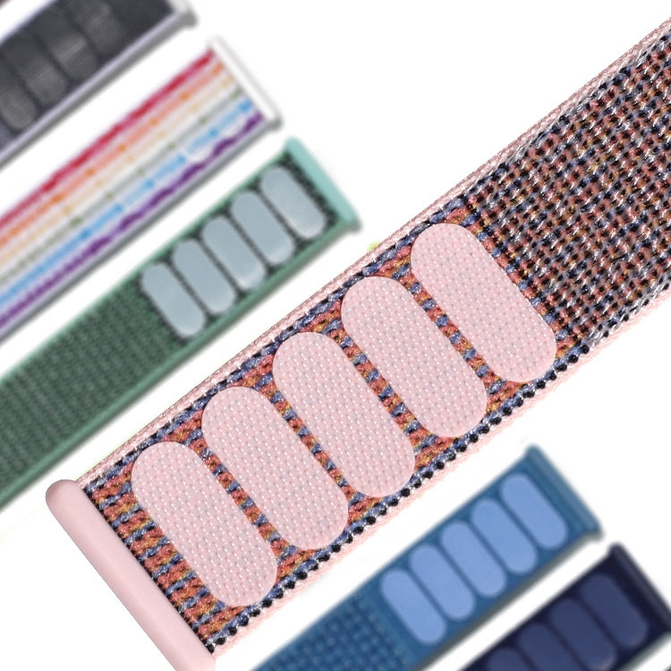 Nylon Wrist Strap Watch Bands For Apple Watch Series 7 41mm / 6 & SE & 5 & 4 40mm / 3 & 2 & 1 38mm(Rainbow) by bashfashion