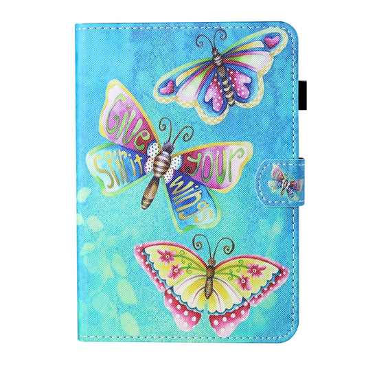 For Samsung Galaxy Tab A 8.0 (2019) T290/T295 Coloured Drawing Stitching Horizontal Flip Leather Case with Holder & Card Slot (Colorful Butterflies) by bashfashion