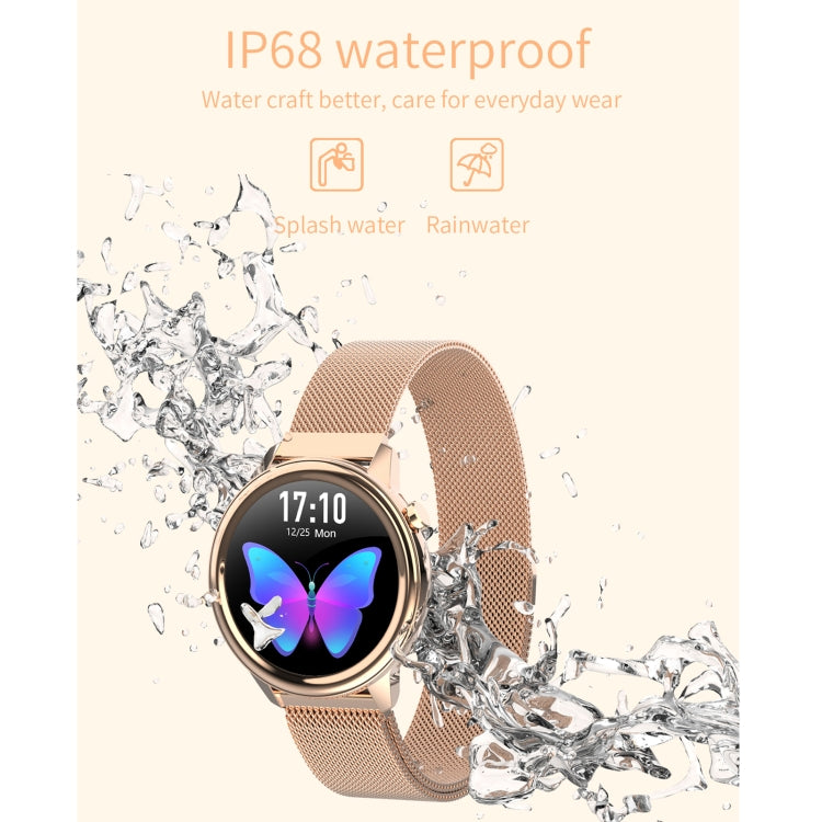 F80 1.3 inch TFT Color Screen IP68 Waterproof Women Smart Watch, Support Body Temperature Monitor / Blood Pressure Monitor / Menstrual Cycle Reminder(Black) by bashfashion