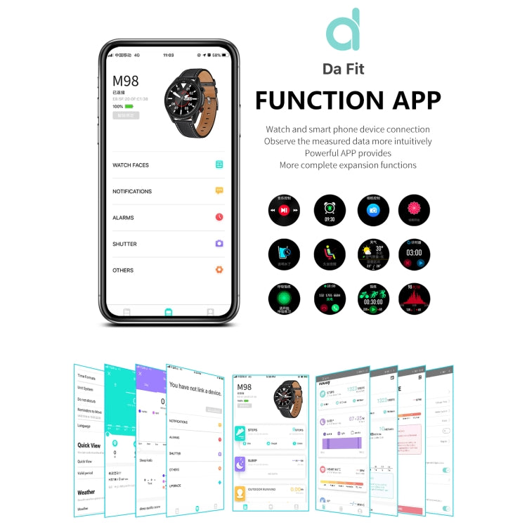 M98 1.28 inch IPS Color Screen IP67 Waterproof Smart Watch, Support Sleep Monitor / Heart Rate Monitor / Bluetooth Call, Style:Steel Strap(Silver) by bashfashion