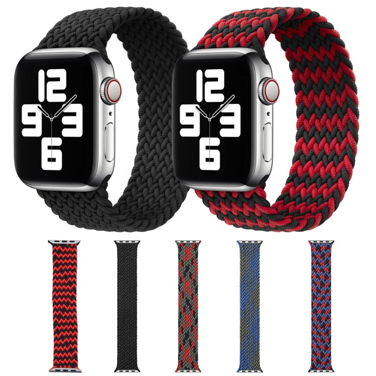 Mixed Color Nylon Braided Single Loop Watch Band For Apple Watch Ultra 49mm&Watch Ultra 2 49mm / Series 9&8&7 45mm / SE 3&SE 2&6&SE&5&4 44mm / 3&2&1 42mm, Size:S(Blue Green) by bashfashion