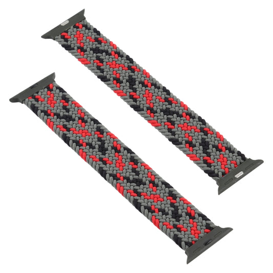 Plastic Buckle Mixed Color Nylon Braided Single Loop Watch Band For Apple Watch Series 9&8&7 41mm / SE 3&SE 2&6&SE&5&4 40mm / 3&2&1 38mm, Size:XL(Camouflage Green) by bashfashion