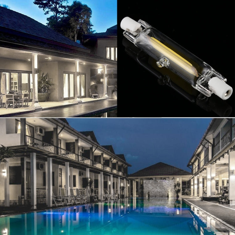 R7S 110V 3W 78mm COB LED Bulb Glass Tube Replacement Halogen Lamp Spot Light(6000K White Light) by bashfashion