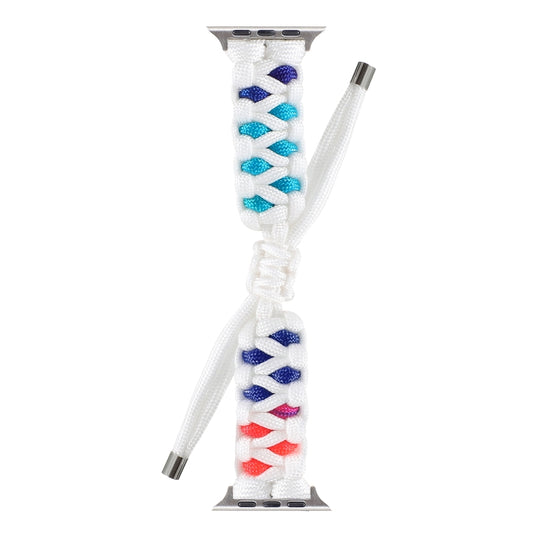 Braided Umbrella Cord Watch Band For Apple Watch Series 9&8&7 41mm / SE 3&SE 2&6&SE&5&4 40mm / 3&2&1 38mm(Color) by bashfashion