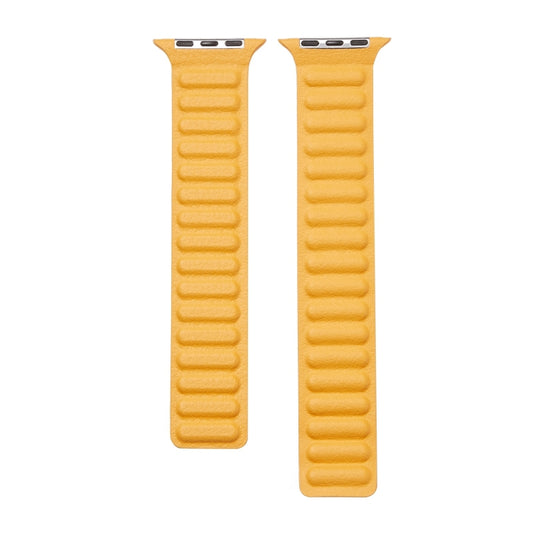 Loop Leather Watch Band For Apple Watch Series 7 41mm / 6 & SE & 5 & 4 40mm / 3 & 2 & 1 38mm(California Poppy) by bashfashion