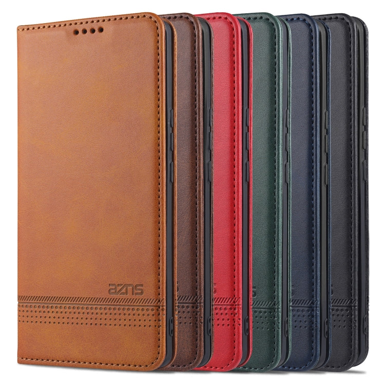 For Huawei nova 8 Pro 5G AZNS Magnetic Calf Texture Horizontal Flip Leather Case with Card Slots & Holder & Wallet(Dark Brown) by AZNS