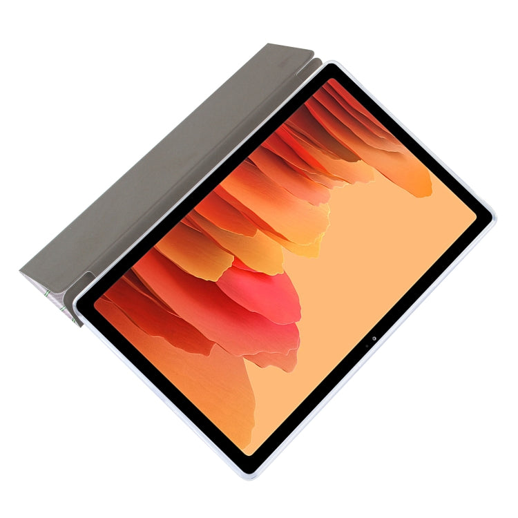 For Samsung Galaxy Tab A7 10.4 (2020) Coloured Drawing Pattern Horizontal Flip Leather Case with Three-folding Holder(Pearl Flower) by bashfashion