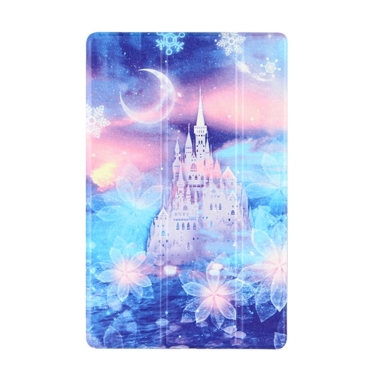 For Samsung Galaxy Tab A7 10.4 (2020) Coloured Drawing Pattern Horizontal Flip Leather Case with Three-folding Holder(Starry Sky) by bashfashion
