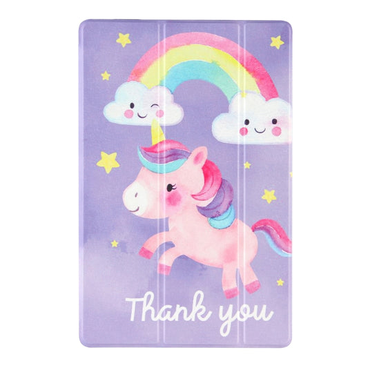For Lenovo Tab P11 Pro (TB-XJ706F) Coloured Drawing Pattern Horizontal Flip Leather Case with Three-folding Holder(Rainbow Horse) by bashfashion