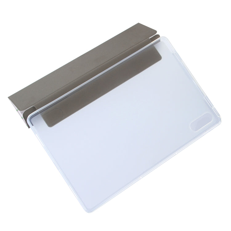 For Lenovo Tab P11 Pro (TB-XJ706F) Coloured Drawing Pattern Horizontal Flip Leather Case with Three-folding Holder(Pearl Flower) by bashfashion