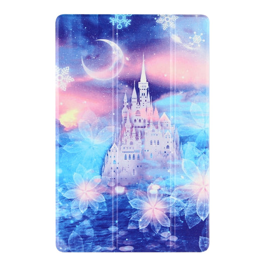 For Lenovo Tab P11 Pro (TB-XJ706F) Coloured Drawing Pattern Horizontal Flip Leather Case with Three-folding Holder(Starry Sky) by bashfashion