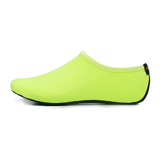 Non-slip Plastic Grain Texture Thick Cloth Sole Solid Color Diving Shoes and Socks, One Pair, Size:M (Fluorescent Green) by bashfashion