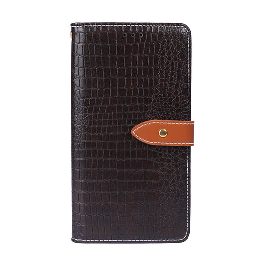 For Motorola One 5G Ace idewei Crocodile Texture Horizontal Flip Leather Case with Holder & Card Slots & Wallet(Dark Brown) by idewei