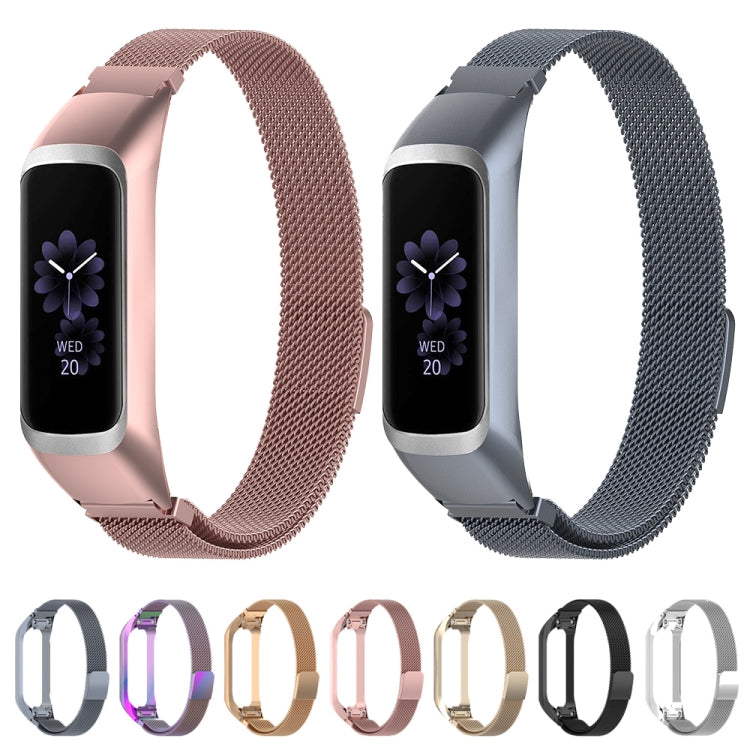 For Samsung Galaxy Fit 2 SM-R220 Milanese Watch Band(Black) by bashfashion