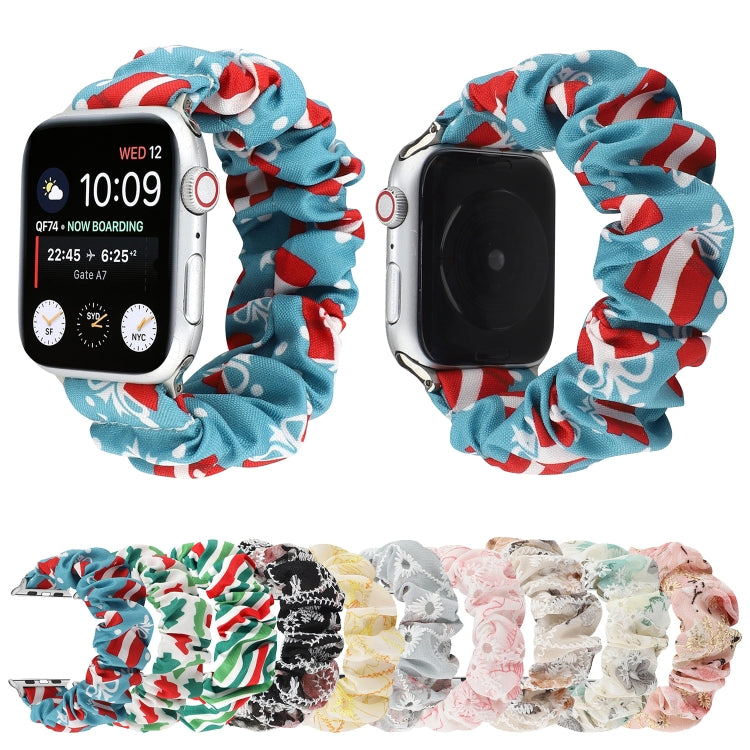 Fabric Hair Ring Watch Band For Apple Watch Series 9&8&7 41mm / SE 3&SE 2&6&SE&5&4 40mm / 3&2&1 38mm(10) by bashfashion