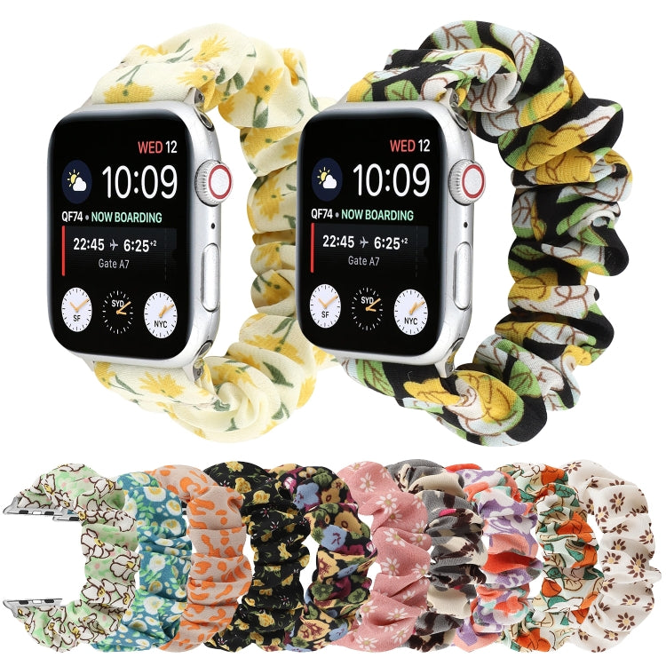 Fabric Hair Ring Watch Band For Apple Watch Ultra 49mm&Watch Ultra 2 49mm / Series 9&8&7 45mm / SE 3&SE 2&6&SE&5&4 44mm / 3&2&1 42mm(7) by bashfashion