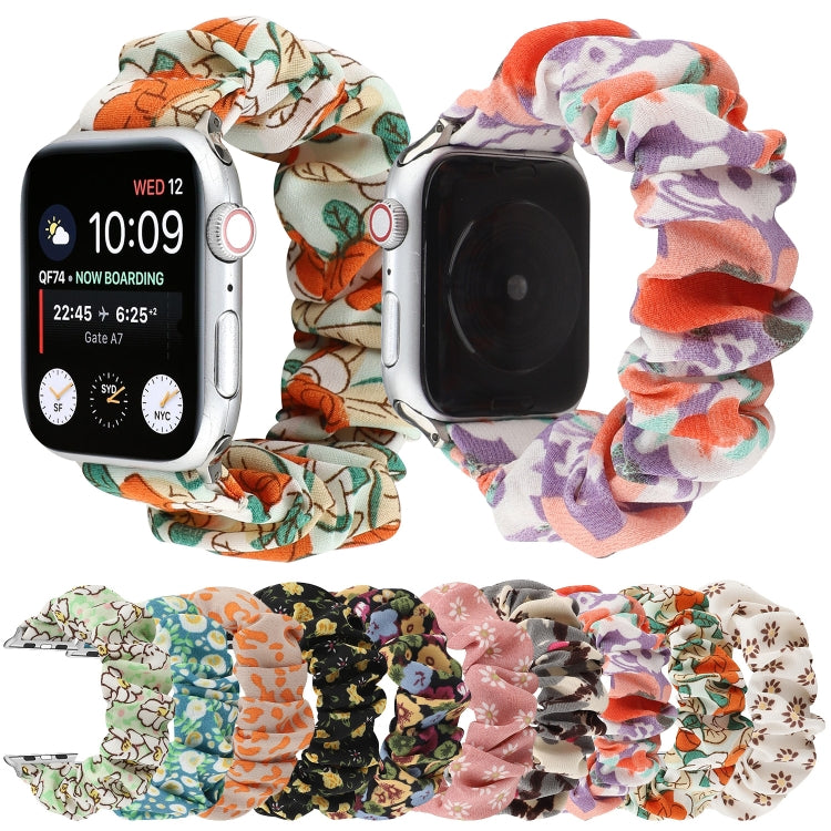 Fabric Hair Ring Watch Band For Apple Watch Series 9&8&7 41mm / SE 3&SE 2&6&SE&5&4 40mm / 3&2&1 38mm(9) by bashfashion