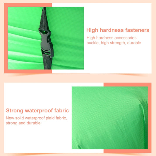 Color-blocking Pillow Style 210T Tear-proof Plaid Cloth Inflatable Sofa Outdoor Portable Air Sleeping Bag Beach Inflatable Floating Row, Size: 240 x 55cm(Rose Red + Black) by bashfashion