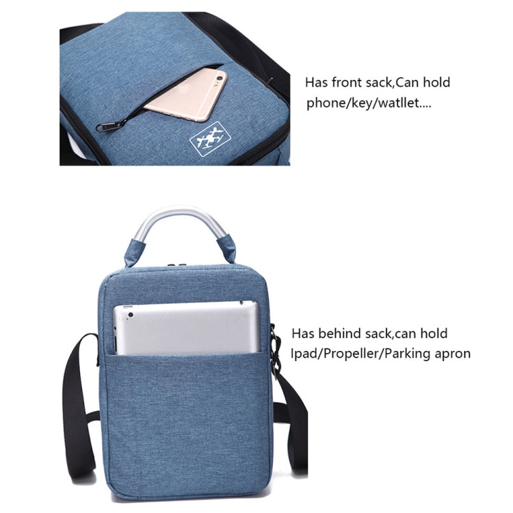 Shockproof Waterproof Single Shoulder Storage Travel Carrying Cover Case Box for DJI Air 2S(Blue+Black Liner) by bashfashion