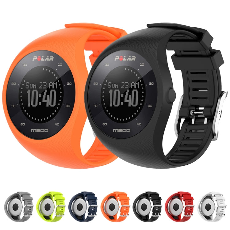 For POLAR M200 Texture Silicone Watch Band, One Size(Red) by bashfashion