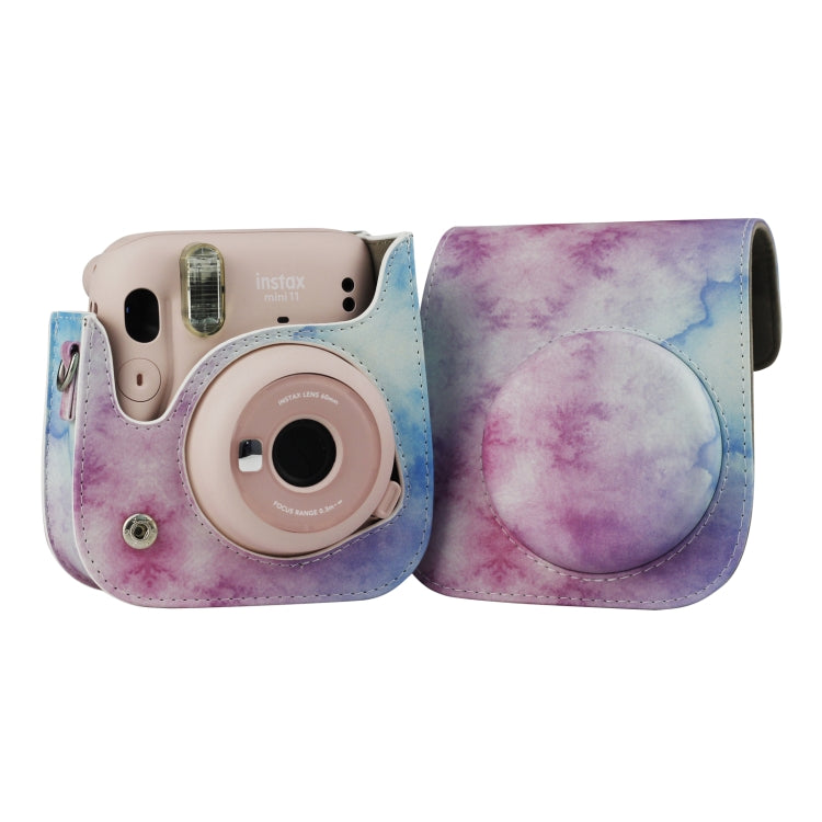 Painted Series Camera Bag with Shoulder Strap for Fujifilm Instax mini 11(Blue Pastel) by bashfashion
