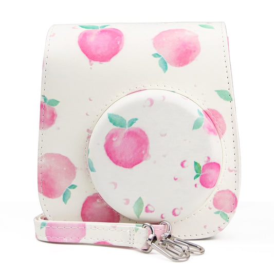 Painted Series Camera Bag with Shoulder Strap for Fujifilm Instax mini 11(Peach) by bashfashion
