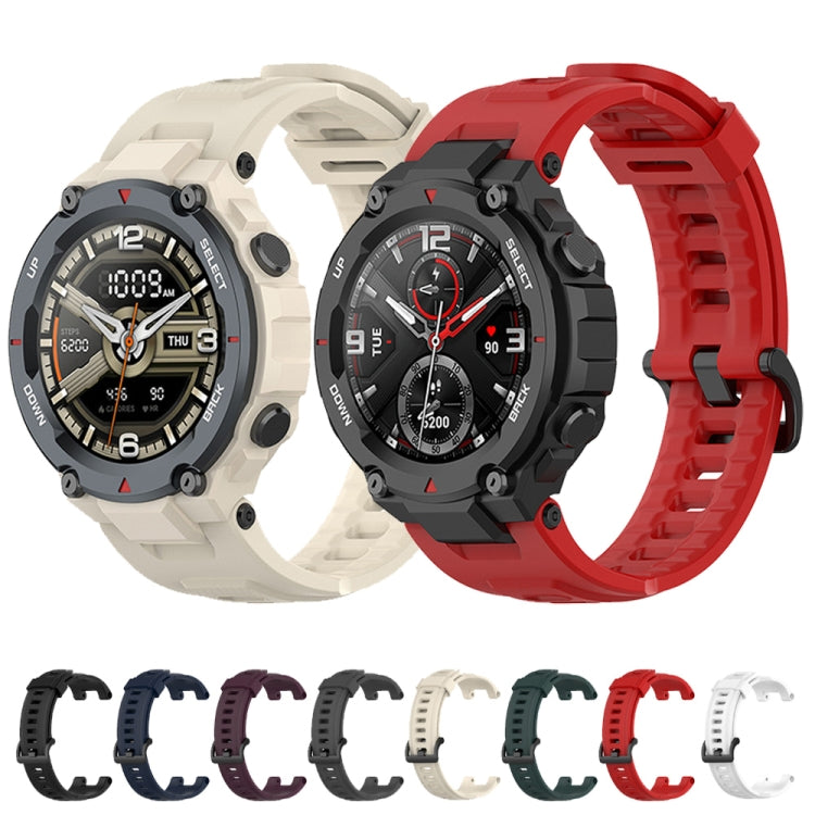 For Amazfit T-Rex Pro / Amazfit T-Rex Silicone Watch Band with Dismantling Tools, One Size(White) by bashfashion