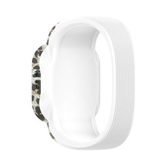 For Garmin Vivofit JR3 No Buckle Silicone Printing Watch Band, Size:L(Leopard) by bashfashion