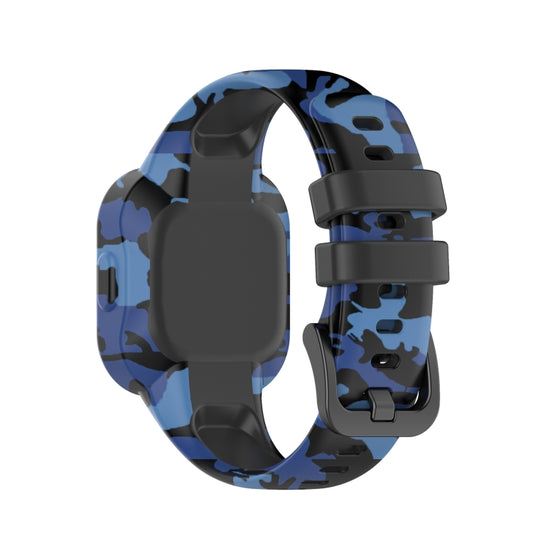 For Garmin Vivofit JR3 Silicone Printing Watch Band(Camouflage Blue) by bashfashion