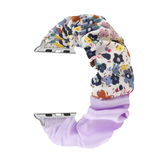 Butterfly Pattern Hair Ring Cloth Watch Band For Apple Watch Series 9&8&7 41mm / SE 3&SE 2&6&SE&5&4 40mm / 3&2&1 38mm(R) by bashfashion